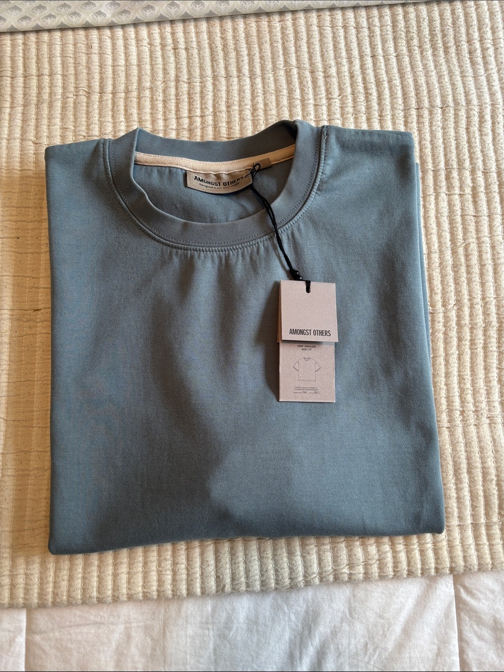 Men's Oversized Crewneck T-Shirt in Slate Blue